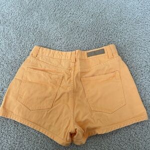 cute yellow cotton denim shorts